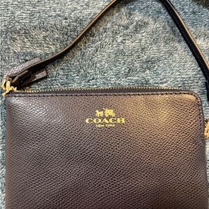 Coach Midnight Blue Leather Pouch